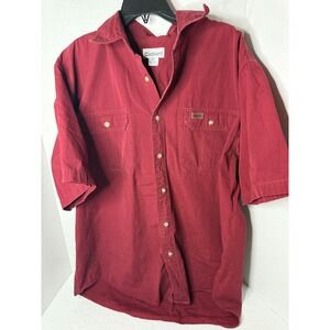 Carhartt Work Shirt Button Up Short Sleeve Casual XL